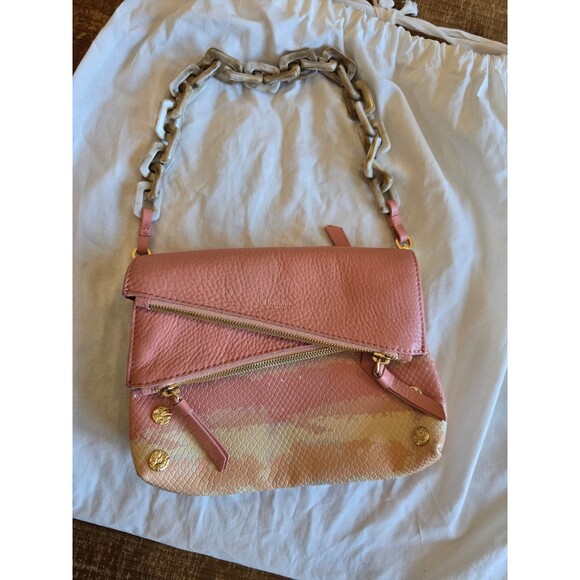 Hammitt Dillon Shoulder / Crossbody Bag Pink Himalayan Snake   EUC - Picture 7 of 12